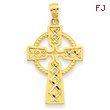 14K Gold  Celtic Cross Pendant