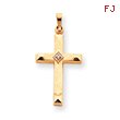 14K Gold  Diamond Cross Pendant