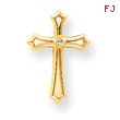 14K Gold  Diamond Cross Pendant