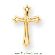 14K Gold  Diamond Cross Pendant