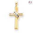 14K Gold  Diamond Cross Pendant