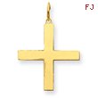 14K Gold  Laser Designed Cross Charm