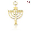 14K Gold  Menorah Charm