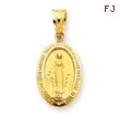 14K Gold  Miraculous Medal Pendant