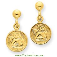 14K Gold  Polished Raphael Angel Earrings