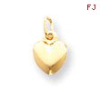 14K Gold  Puffed Heart Charm