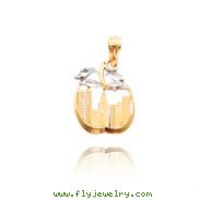 14K Gold & Rhodium Cut-Out New York Skyline In Apple Pendant