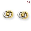 14K Gold & Rhodium Love Knot Earrings