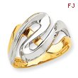 14K Gold & Rhodium Swirl Ring