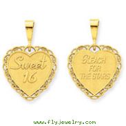 14K Gold  Sweet 16 Charm