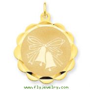 14K Gold  Wedding Bells Charm