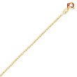 14K Gold 0.95mm Carded Chain