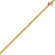 14K Gold 0.9mm Solid Polished Franco Bracelet