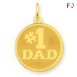 14K Gold #1 Dad Charm
