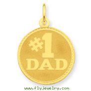 14K Gold #1 Dad Charm