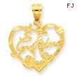 14K Gold #1 Grandma Heart Pendant