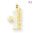 14K Gold #1 Grandpa Pendant