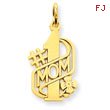 14K Gold #1 Mom Charm