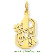 14K Gold #1 Mom Charm