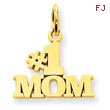14K Gold #1 Mom Charm