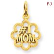 14K Gold #1 Mom Charm