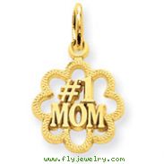 14K Gold #1 Mom Charm