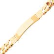 14K Gold 10.75mm Fancy Link ID Bracelet