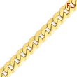 14K Gold 10mm Beveled Curb Bracelet