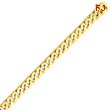 14K Gold 10mm Hand Polished Fancy Link Bracelet