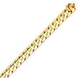 14K Gold 10mm Hand Polished Fancy Link Bracelet