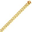 14K Gold 10mm Hand Polished Fancy Link Bracelet