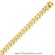 14K Gold 10mm Hand Polished Fancy Link Bracelet