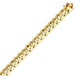 14K Gold 10mm Hand Polished Rounded Curb Bracelet