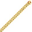 14K Gold 10mm Hand Polished Traditional Link Bracelet