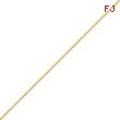 14K Gold 1.0mm Round Diamond Cut Wheat Chain