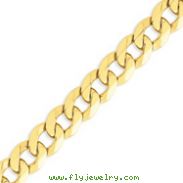 14K Gold 11.75mm Beveled Curb Bracelet