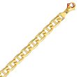 14K Gold 11mm Hand-Polished Anchor Link Bracelet