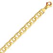 14K Gold 11mm Hand-Polished Anchor Link Bracelet