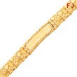 14K Gold 12.0mm Nugget ID Bracelet