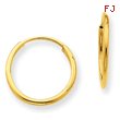 14K Gold 1.25x12mm Endless Hoop Earring