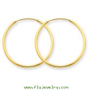 14K Gold 1.25x24mm Endless Hoop Earring