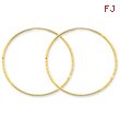 14K Gold 1.25x43mm Diamond Cut Endless Hoop Earring