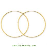 14K Gold 1.25x43mm Diamond Cut Endless Hoop Earring