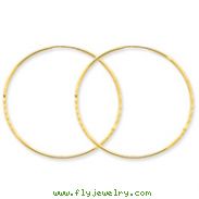 14K Gold 1.25x43mm Diamond Cut Endless Hoop Earring