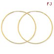 14K Gold 1.25x48mm Diamond Cut Endless Hoop Earring