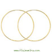 14K Gold 1.25x57mm Diamond Cut Endless Hoop Earring