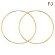 14K Gold 1.25x57mm Diamond Cut Endless Hoop Earring