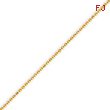 14K Gold 1.2mm Diamond Cut Baby Ball Anklet