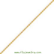 14K Gold 1.2mm Diamond Cut Baby Ball Anklet