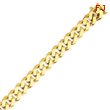 14K Gold 12mm Hand Polished Fancy Link Bracelet